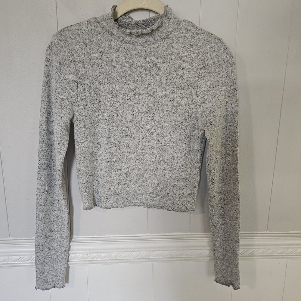 PAC cares - crop top - long sleeves - gray - small